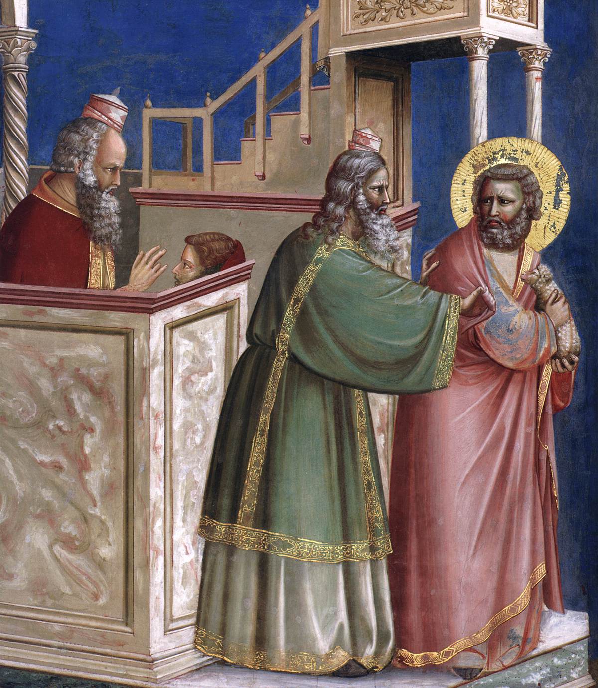 No. 1 Scenes from the Life of Joachim: 1. Rejection of Joachim's Sacrifice (detail)