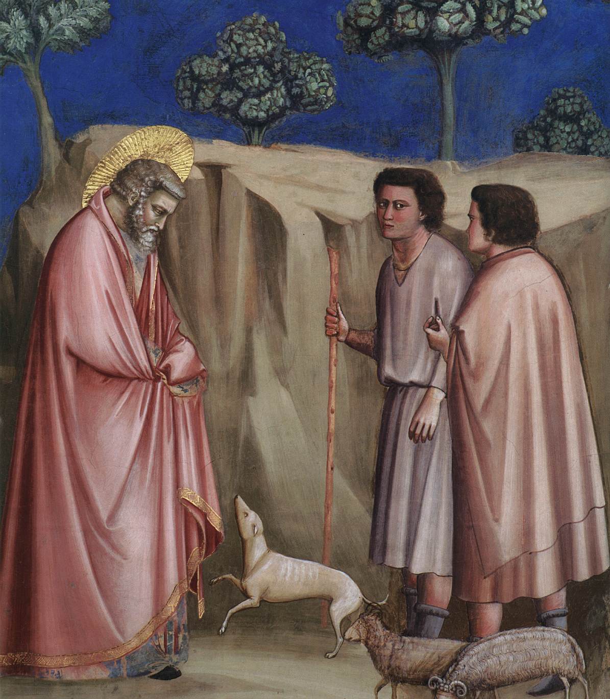 No. 2 Scenes from the Life of Joachim: 2. Joachim among the Shepherds (detail)