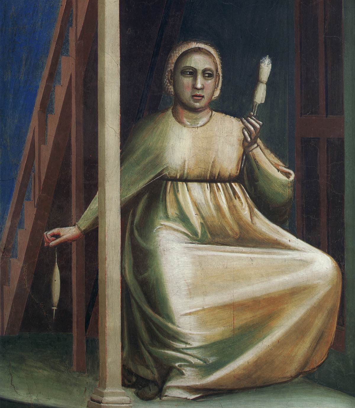 No. 3 Scenes from the Life of Joachim: 3. Annunciation to St Anne (detail)