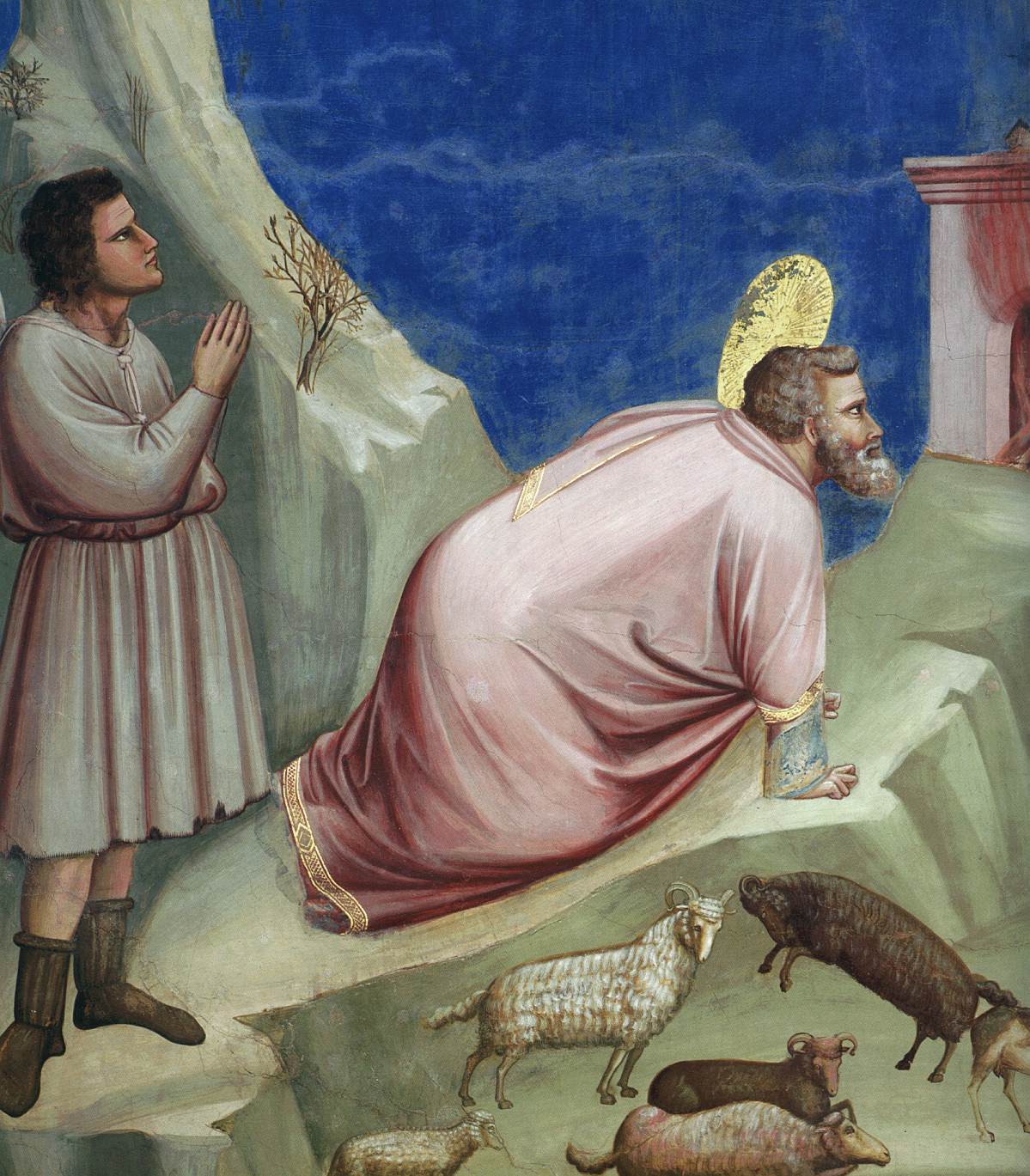 No. 4 Scenes from the Life of Joachim: 4. Joachim's Sacrificial Offering (detail)