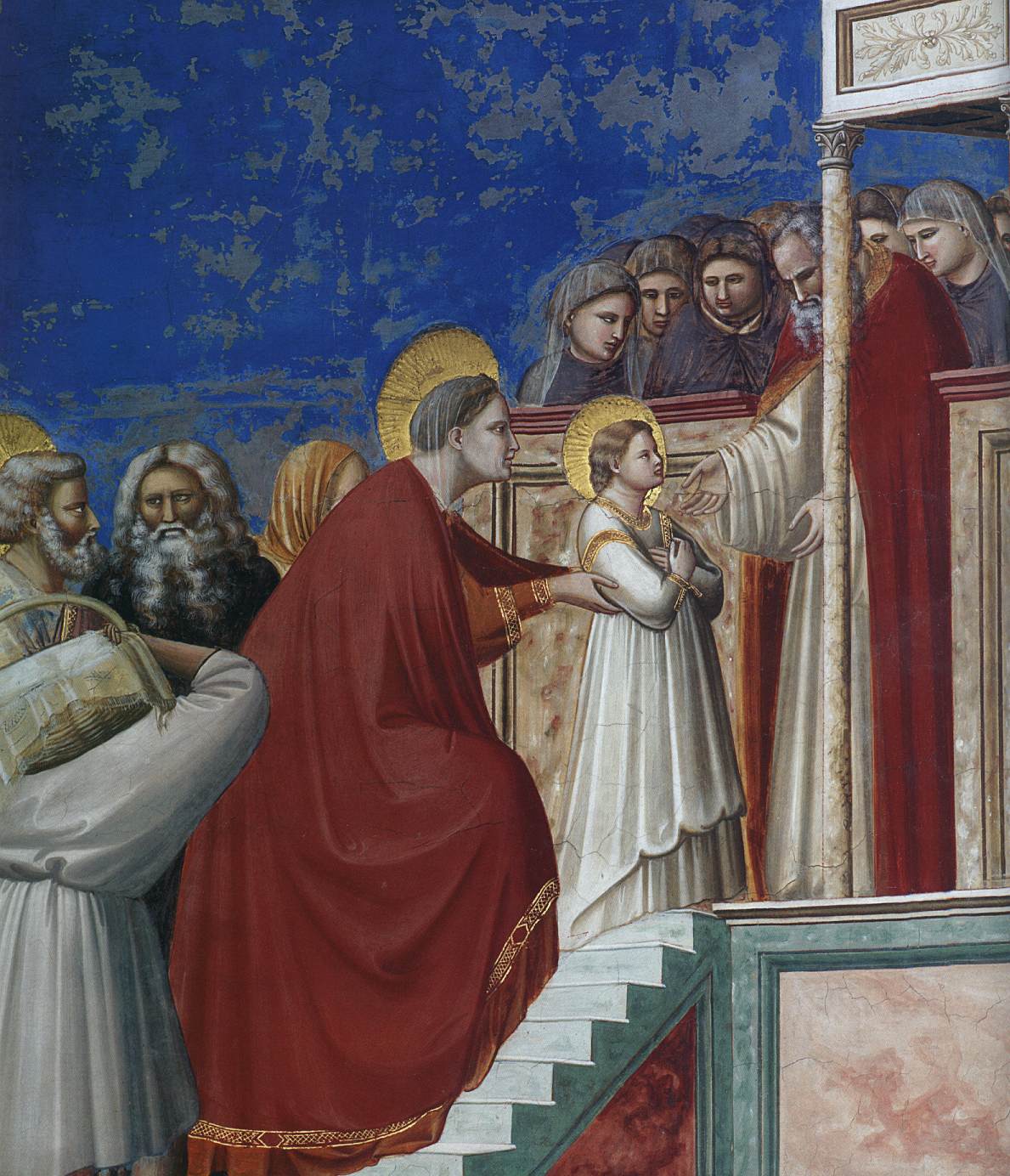 No. 8 Scenes from the Life of the Virgin: 2. Presentation of the Virgin in the Temple (detail)