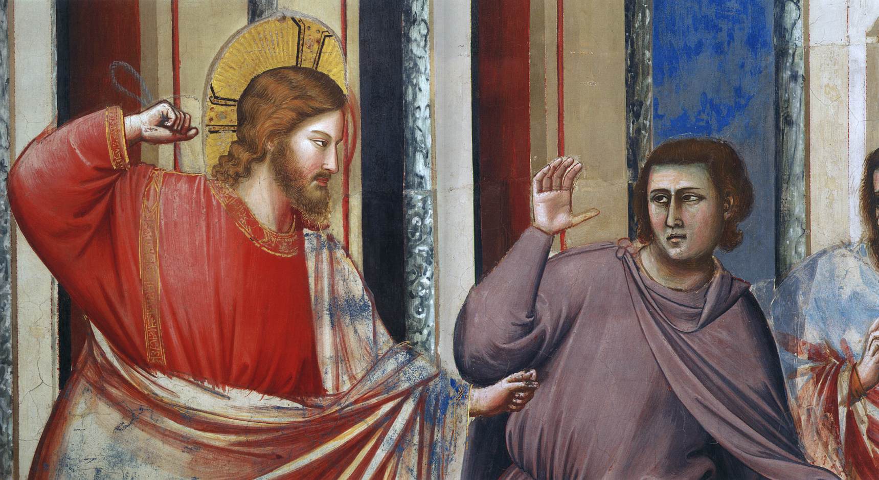 No. 27 Scenes from the Life of Christ: 11. Expulsion of the Money-changers from the Temple (detail)