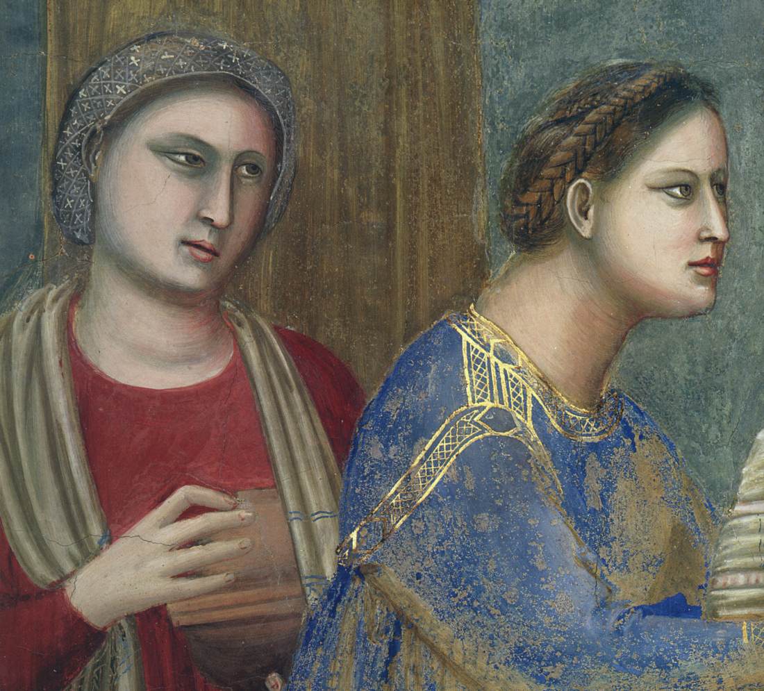 No. 7 Scenes from the Life of the Virgin: 1. The Birth of the Virgin (detail)