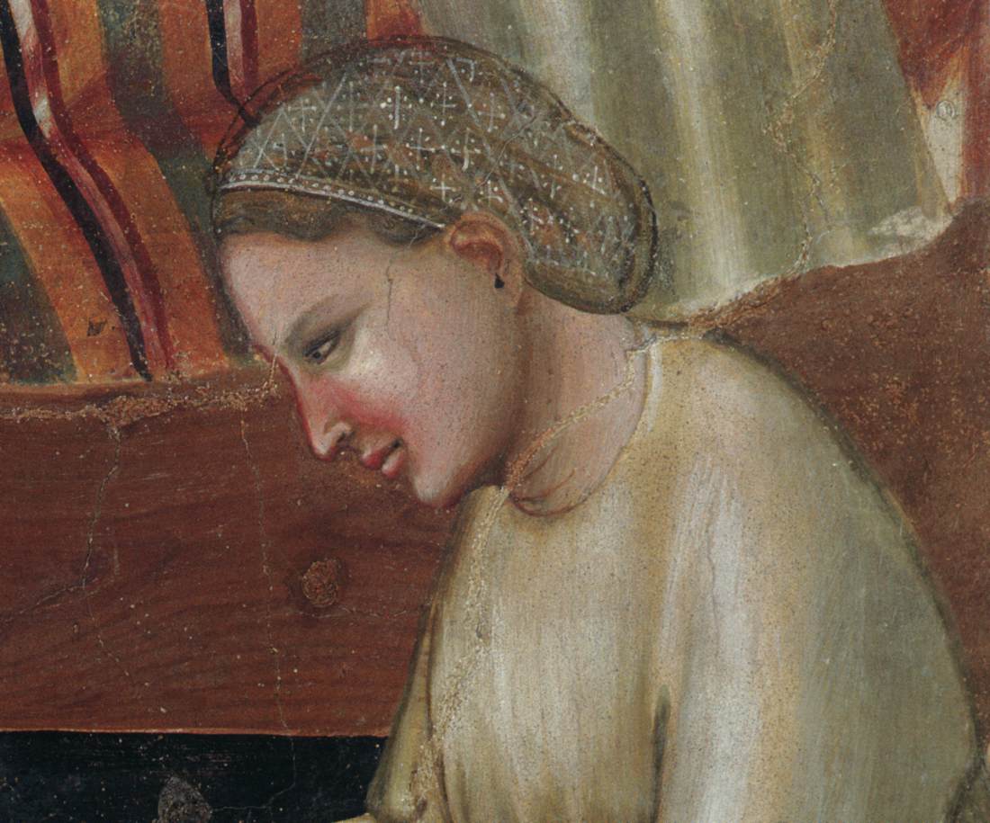 No. 7 Scenes from the Life of the Virgin: 1. The Birth of the Virgin (detail)