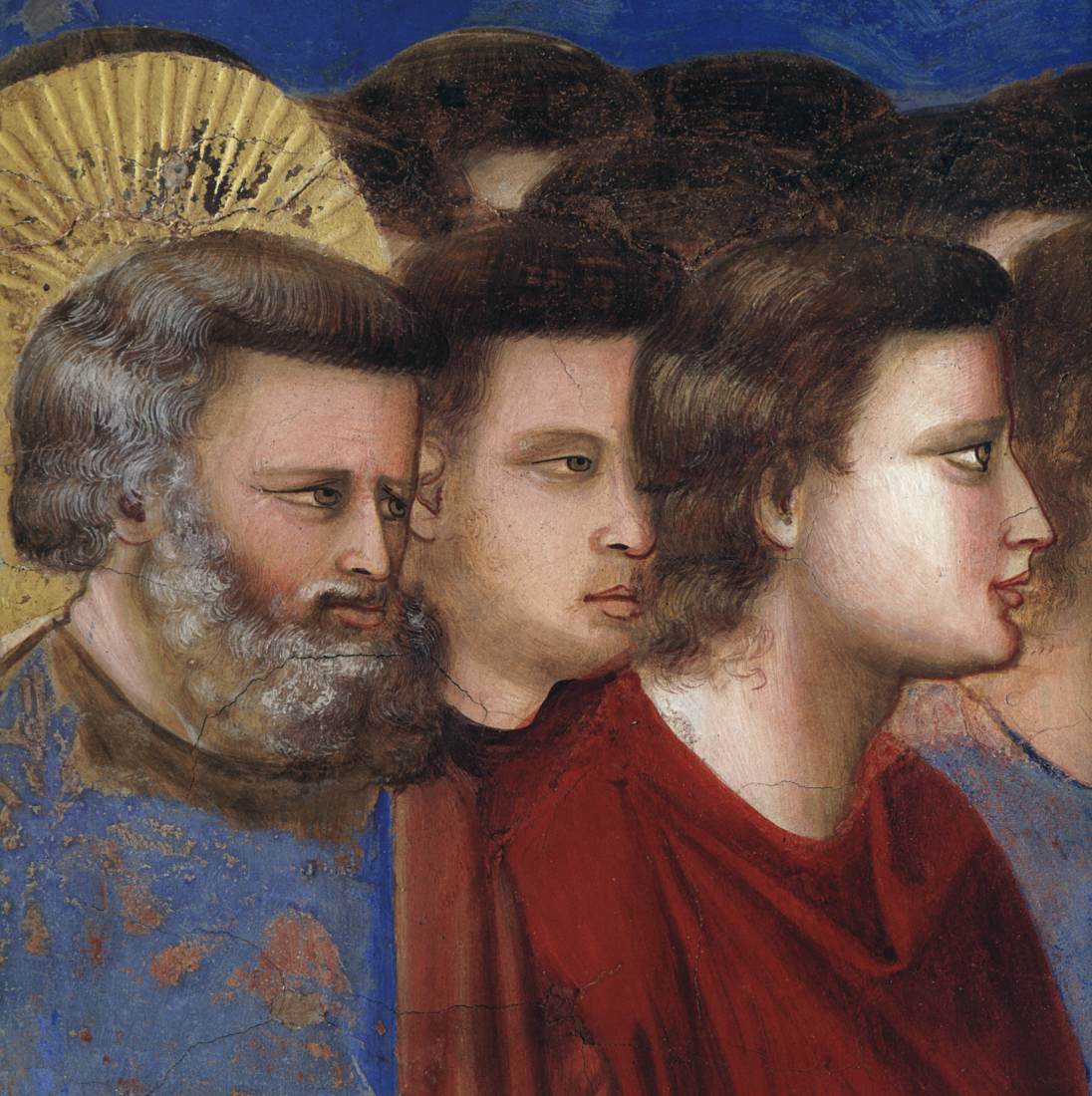 No. 9 Scenes from the Life of the Virgin: 3. The Bringing of the Rods to the Temple (detail)