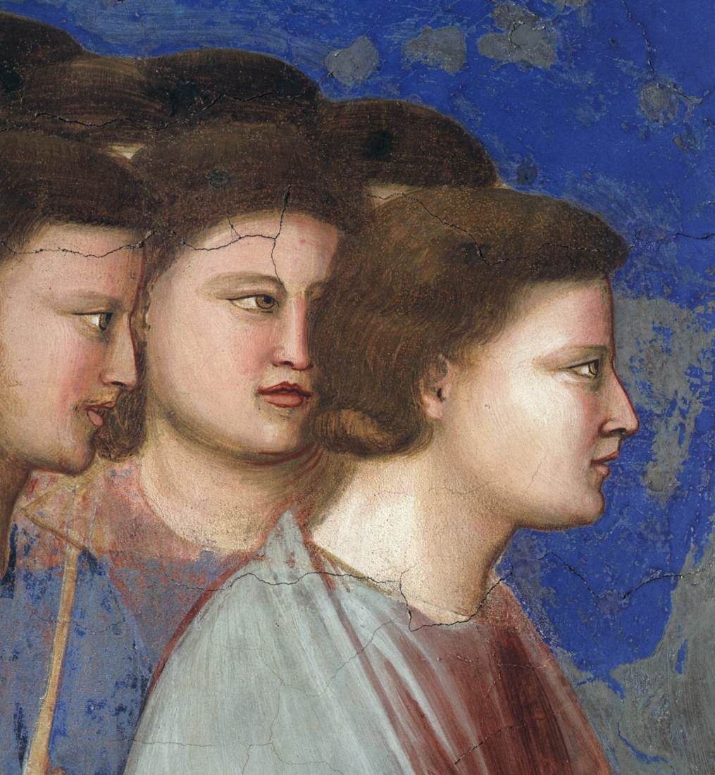 No. 9 Scenes from the Life of the Virgin: 3. The Bringing of the Rods to the Temple (detail)