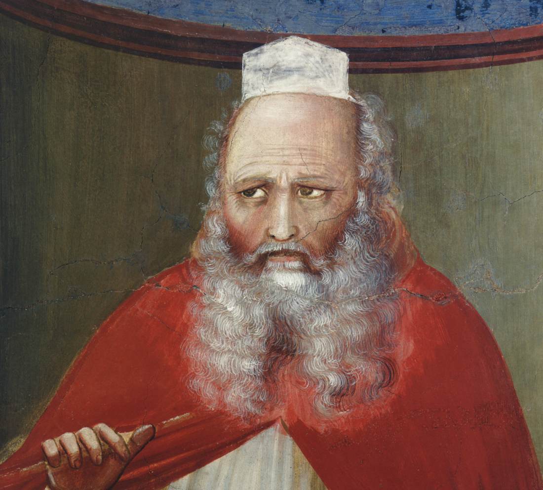 No. 9 Scenes from the Life of the Virgin: 3. The Bringing of the Rods to the Temple (detail)