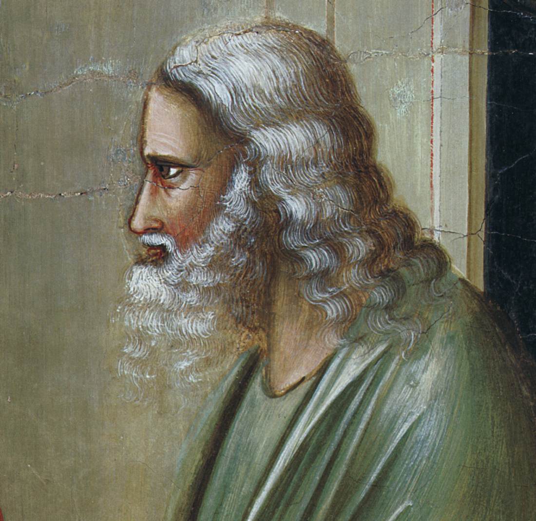 No. 9 Scenes from the Life of the Virgin: 3. The Bringing of the Rods to the Temple (detail)