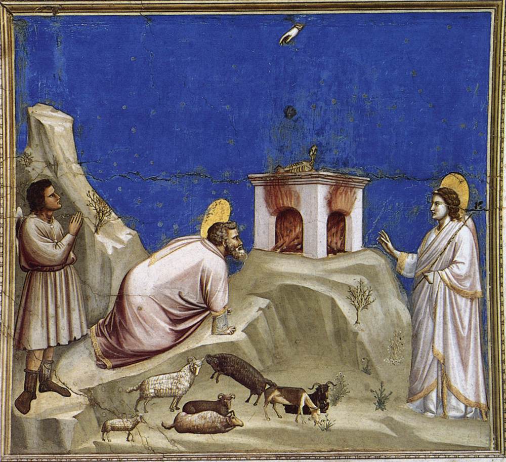 No. 4 Scenes from the Life of Joachim: 4. Joachim's Sacrificial Offering (before restoration)