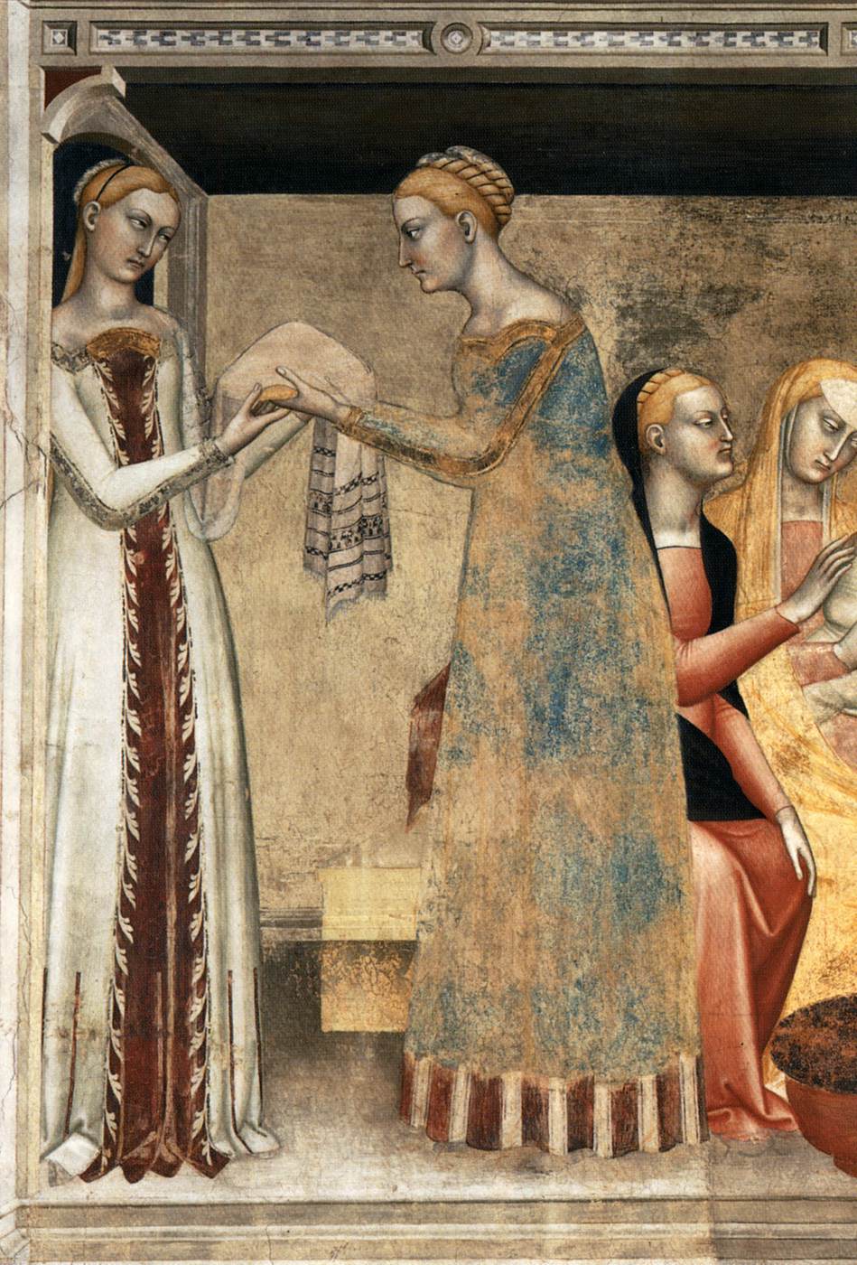 Birth of the Virgin (north wall, detail)