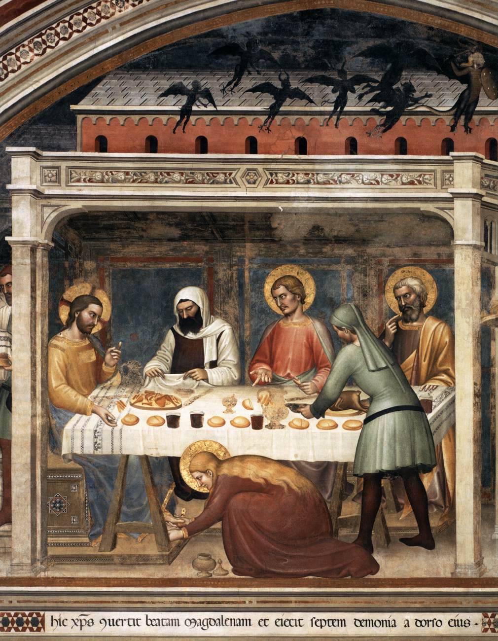 Feast in the House of Simon the Pharisee (south wall, detail)