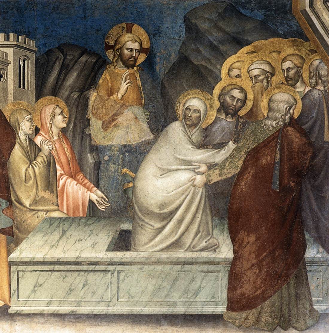 Raising of Lazarus (south wall, detail)