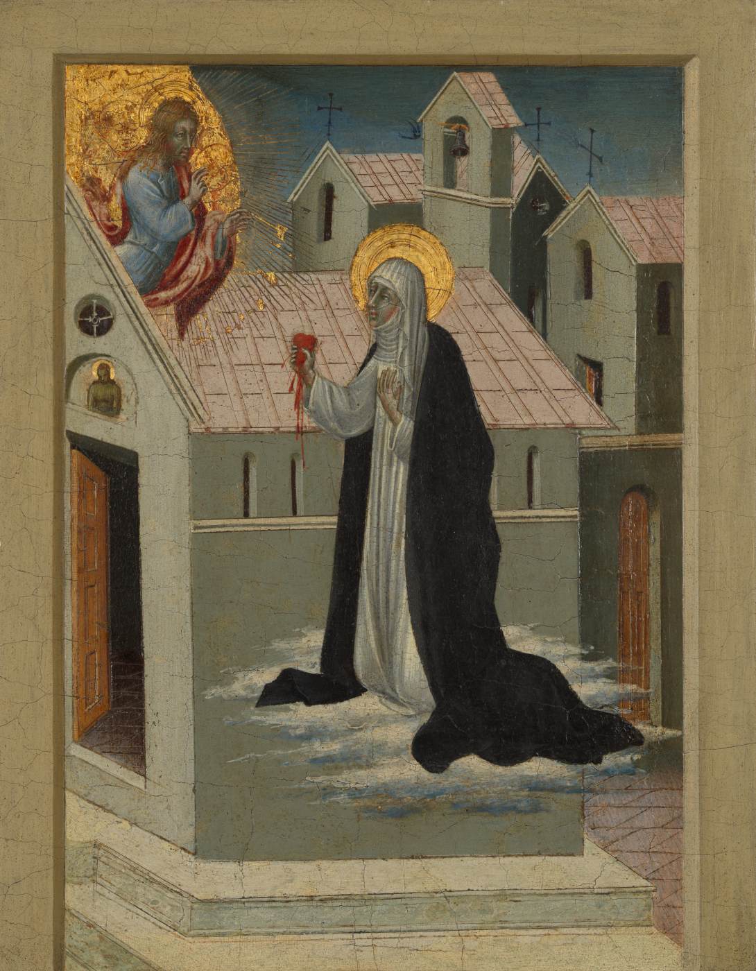 St Catherine of Siena Exchanging Her Heart with Christ