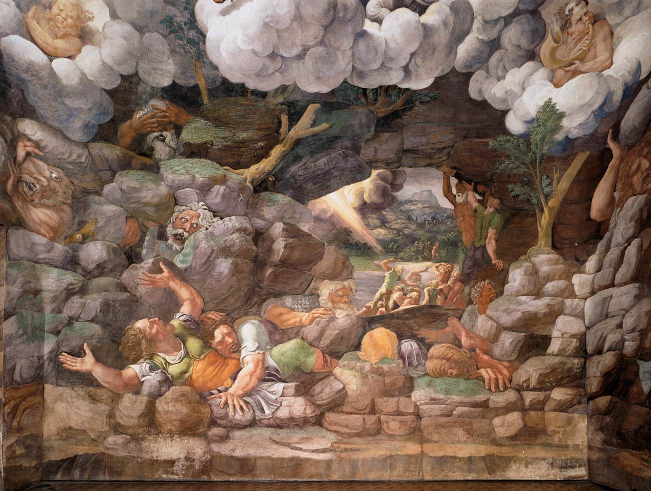 View of the Sala dei Giganti (south wall)