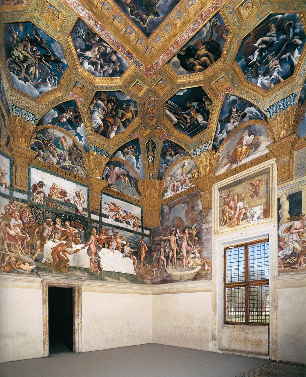 View of the Sala di Psiche (west and north walls)