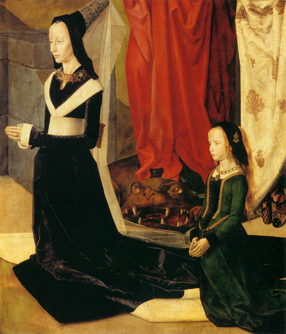 Sts Margaret and Mary Magdalene with Maria Portinari (detail)