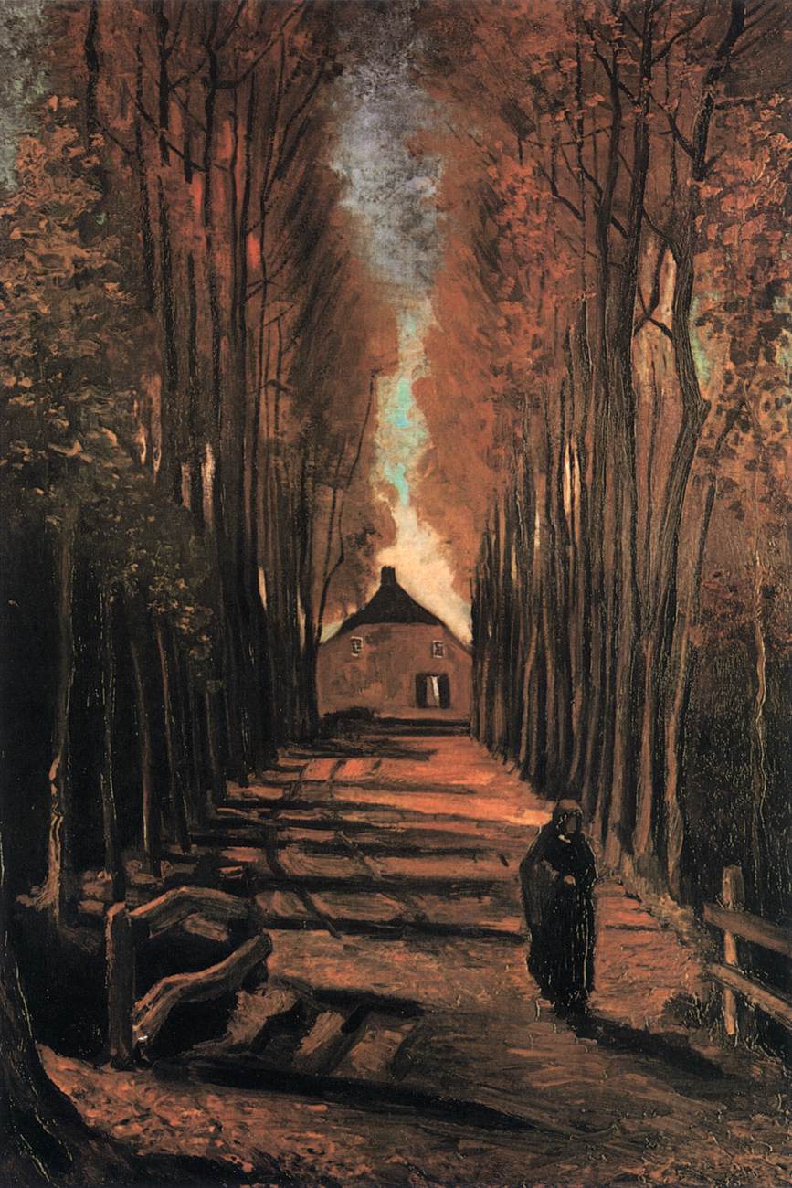 Avenue of Poplars in Autumn