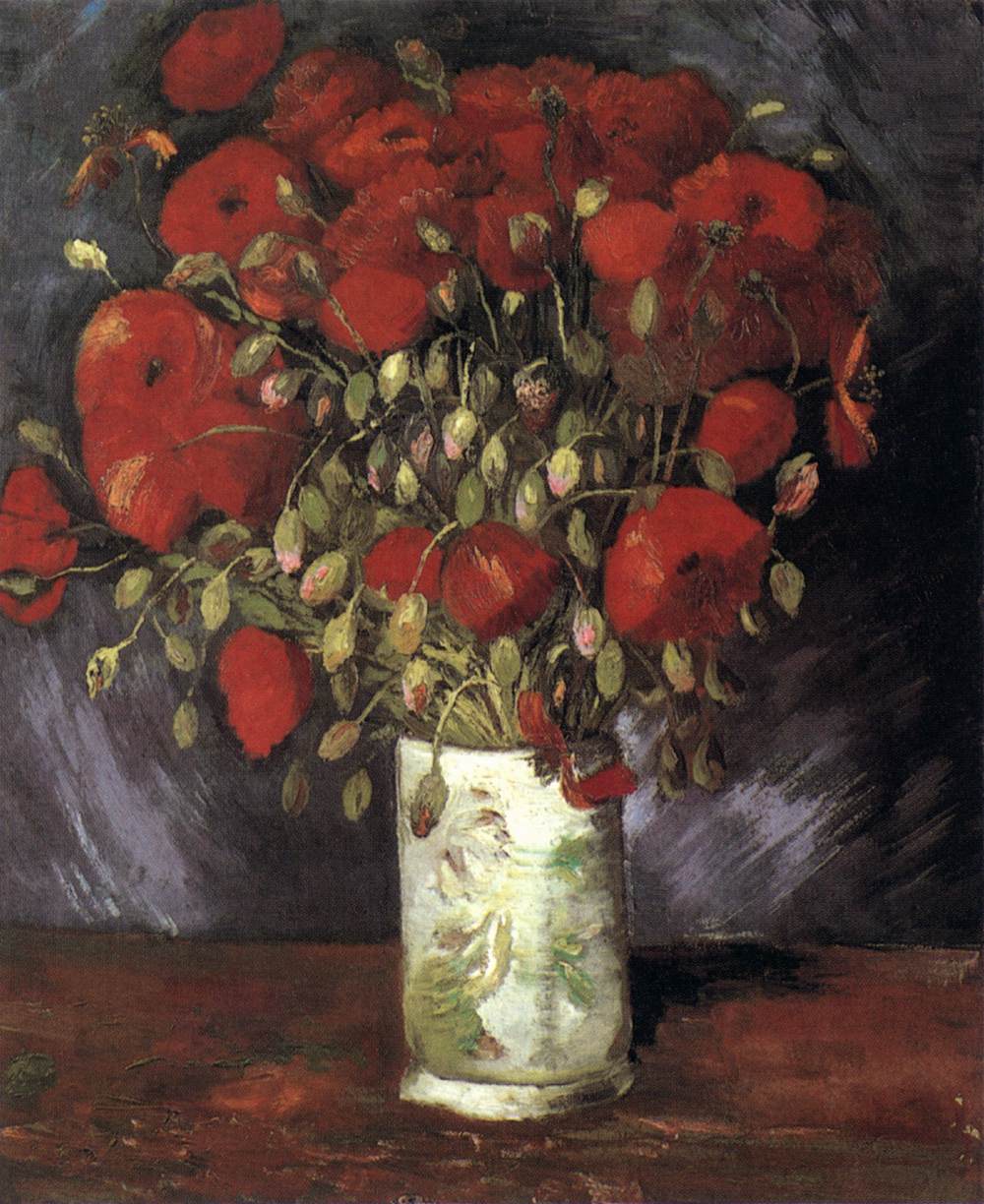 Vase with Red Poppies
