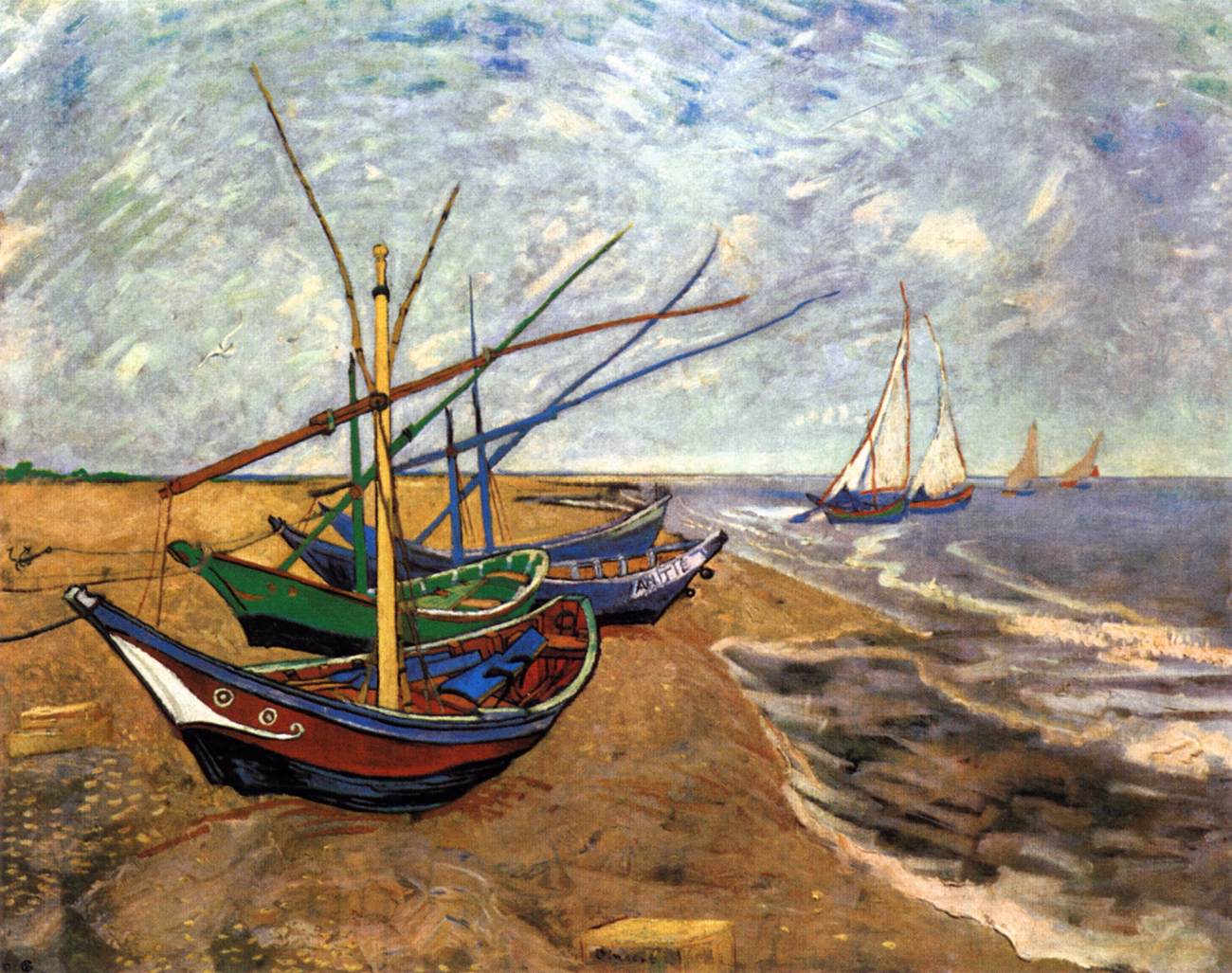 Fishing Boats on the Beach at Saintes-Maries