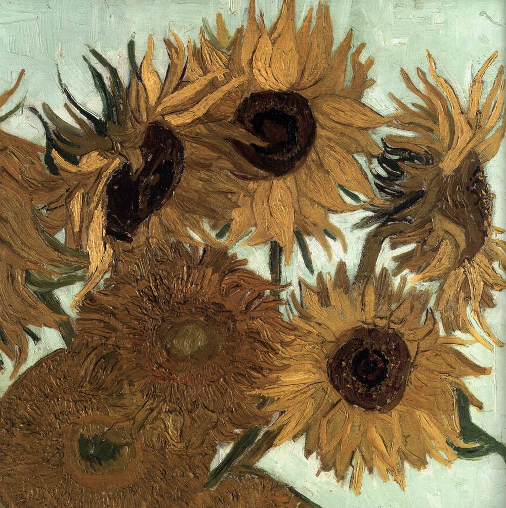 Vase with Twelve Sunflowers (detail)