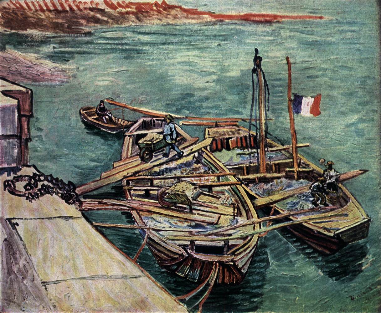 Unloading Sand Barges