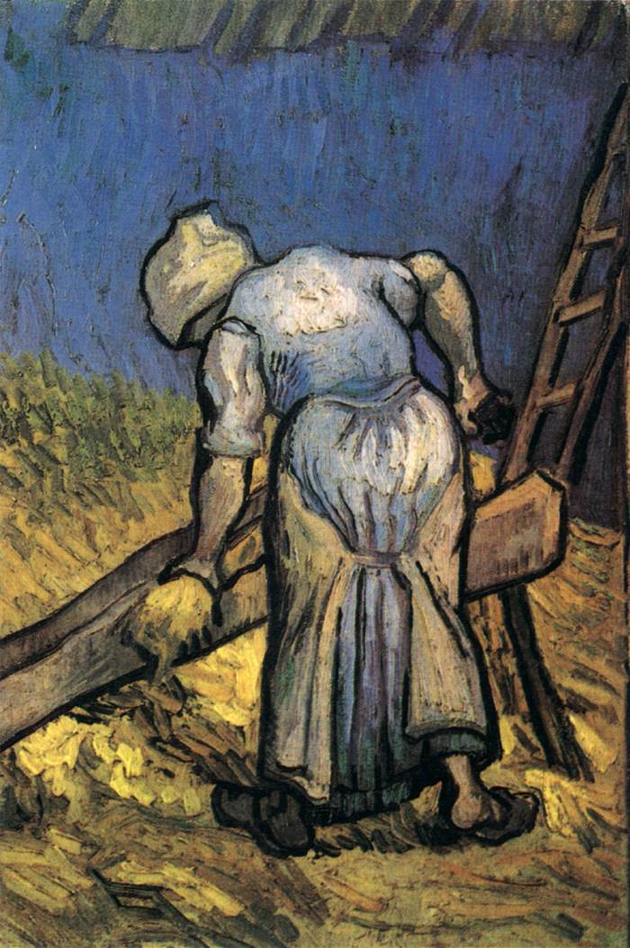 Peasant Woman Cutting Straw (after Millet)