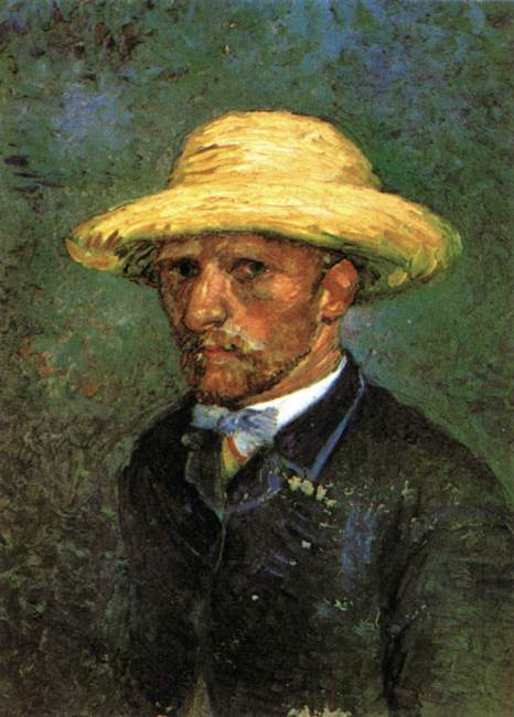 Self-Portrait with Straw Hat