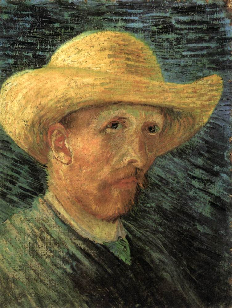 Self-Portrait with Straw Hat
