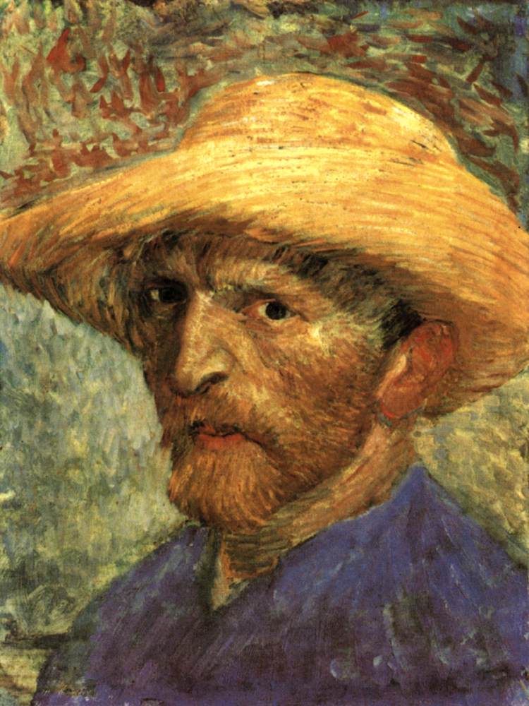 Self-Portrait with Straw Hat