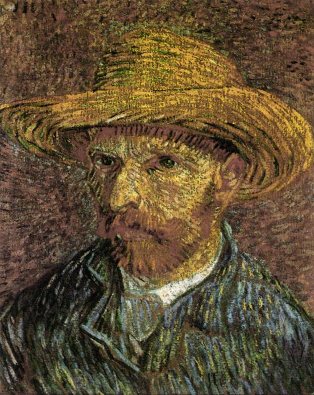 Self-Portrait with Straw Hat