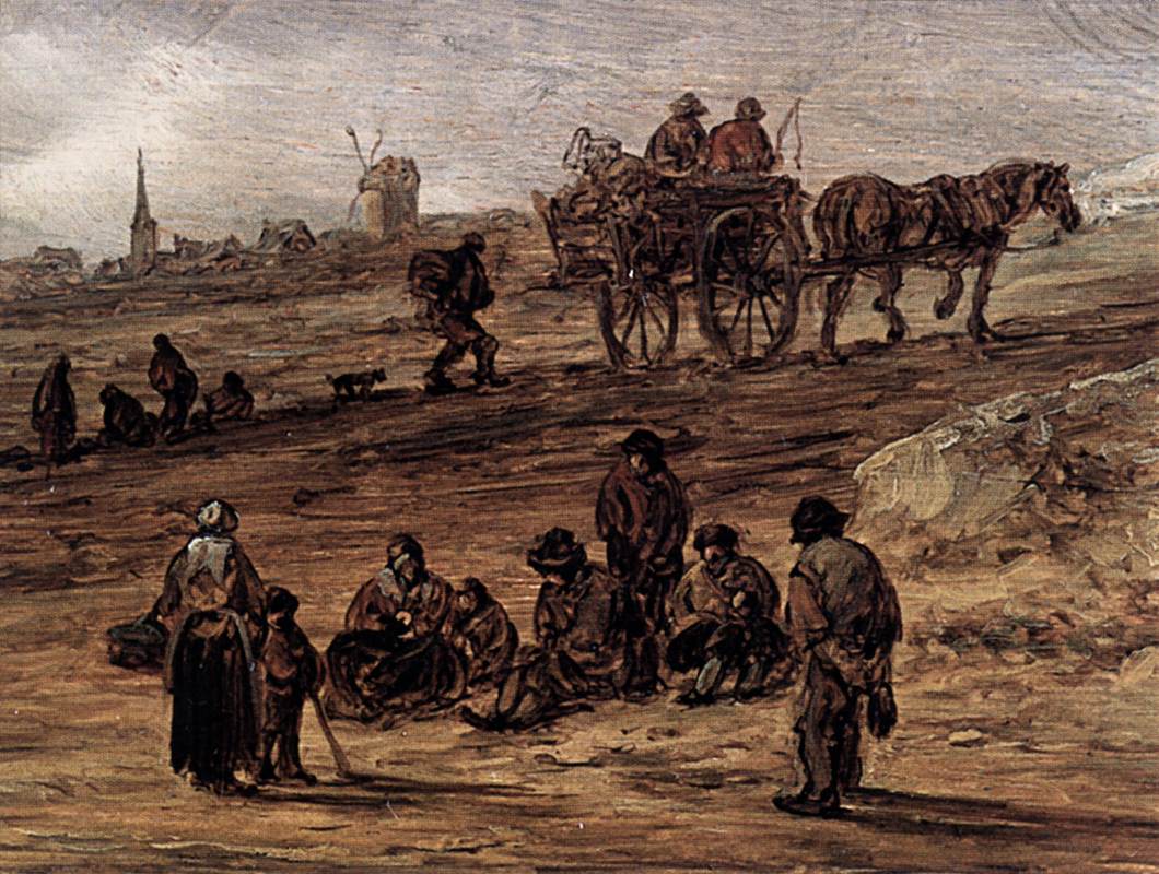 A Beach with Fishing Boats (detail)