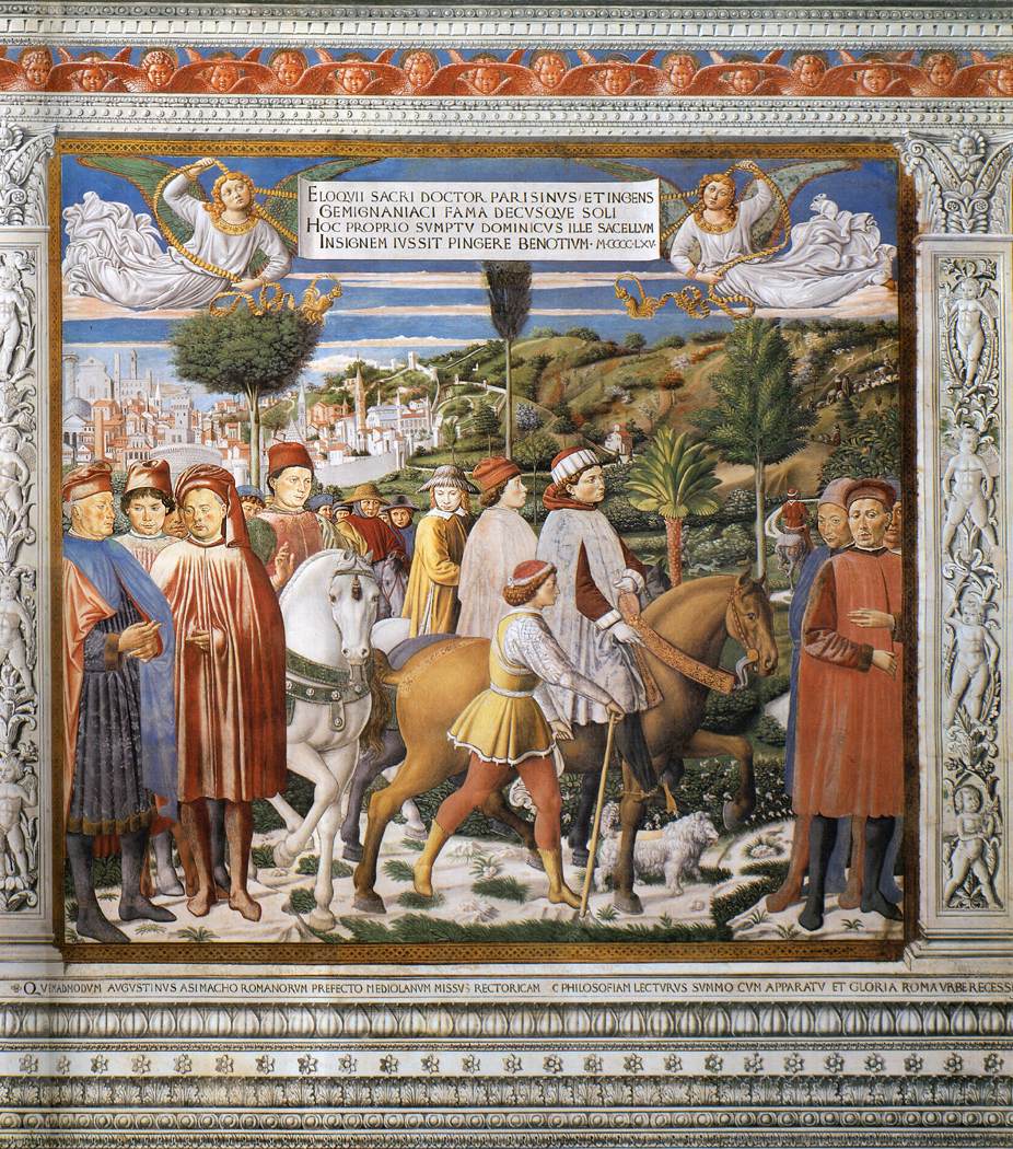 St Augustine Departing for Milan (scene 7, south wall)