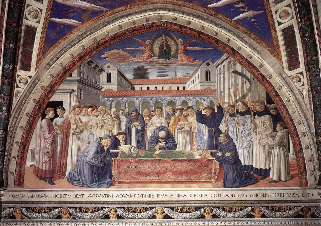 Funeral of St Augustine (scene 17, south wall)