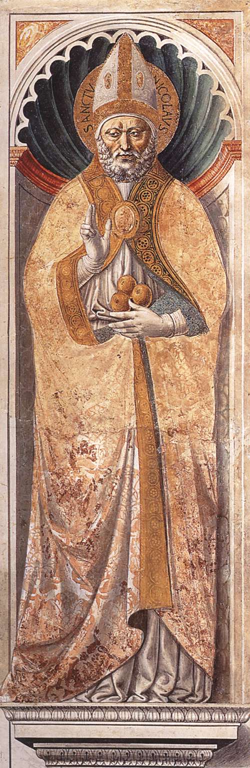 St Nicholas of Bari (on the pillar)