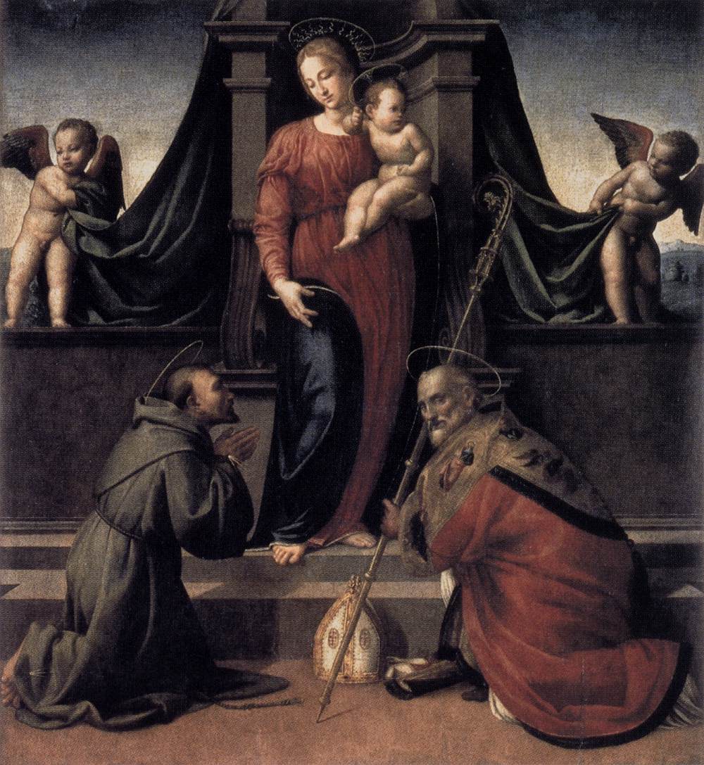 Virgin and Child with Sts Francis and Zenobius