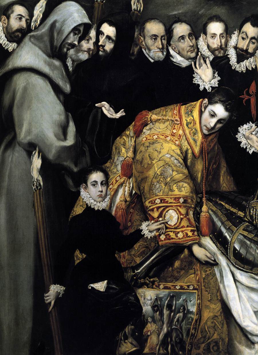 The Burial of the Count of Orgaz (detail)