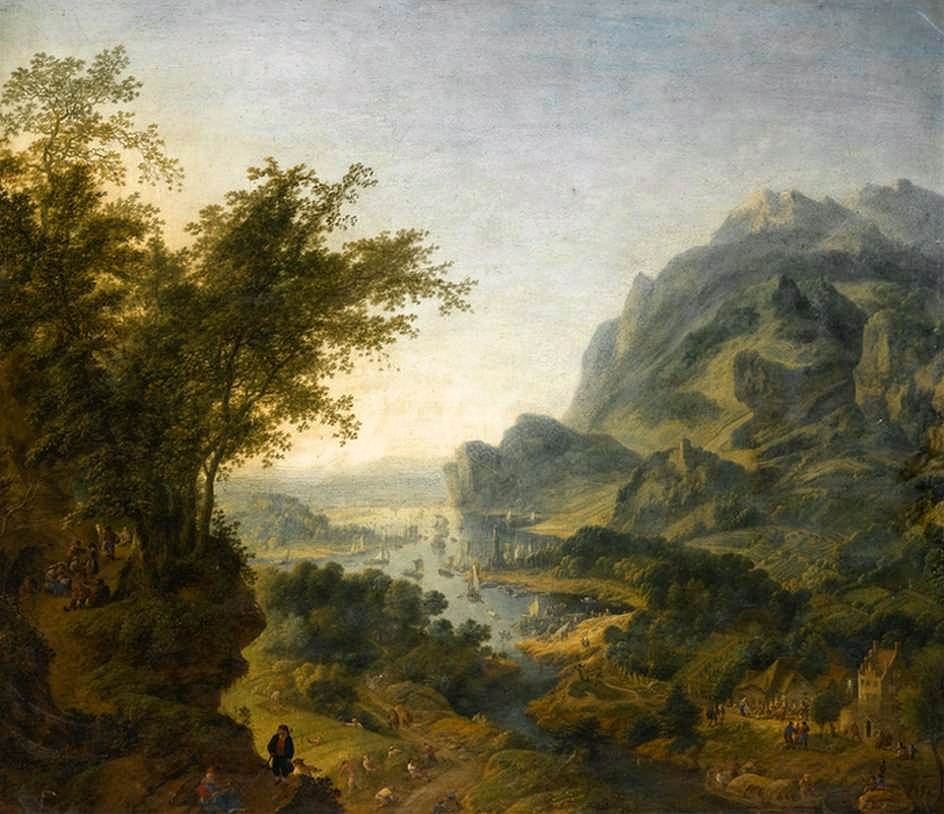 Rhenish Landscape with a Steep Forest Path on the Left