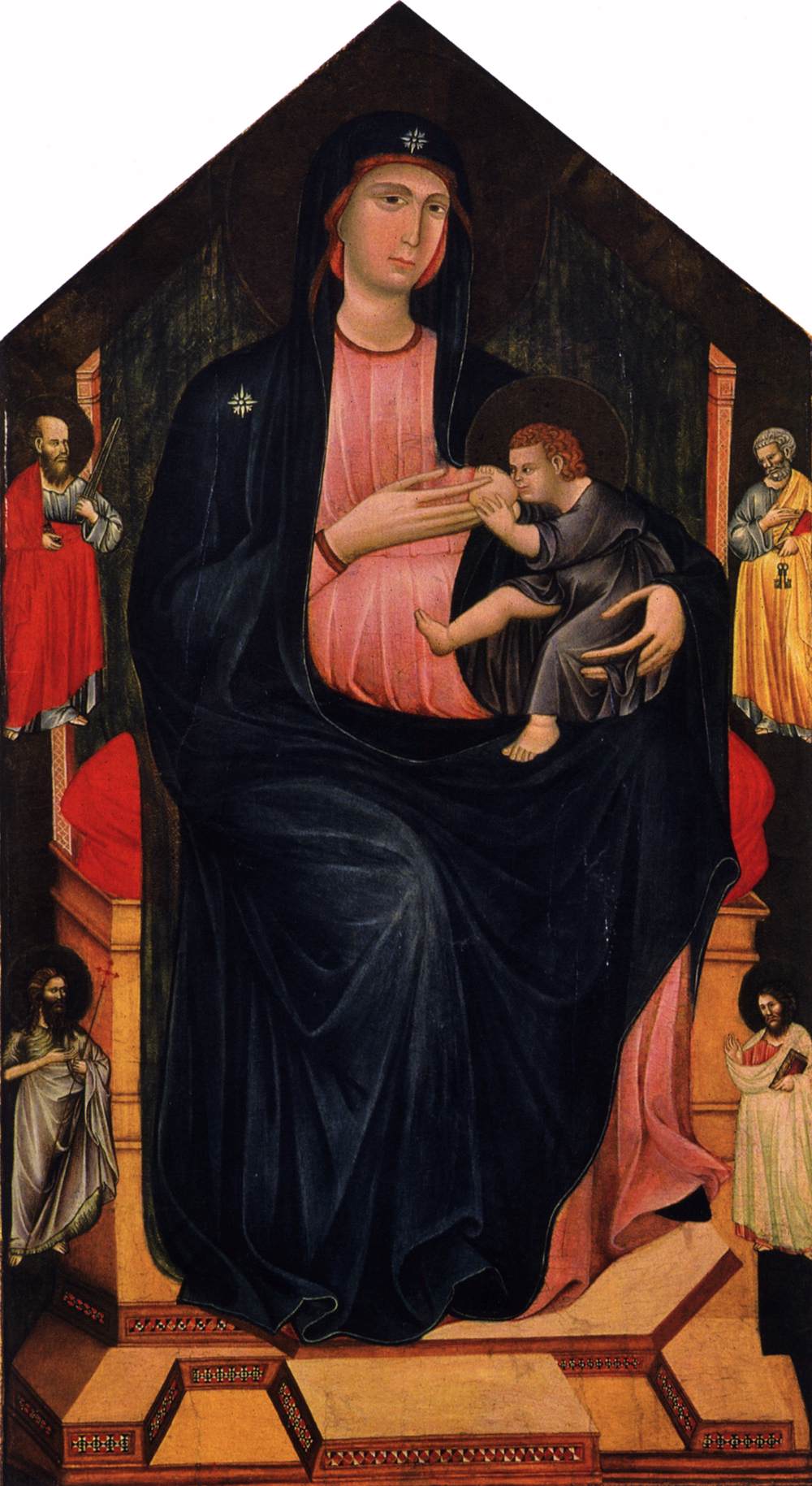 Virgin and Child Enthroned and Four Saints