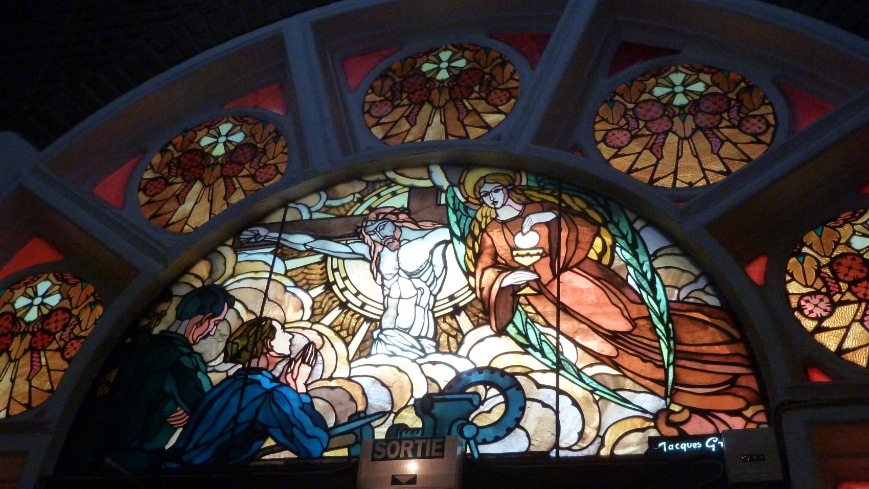 Glass window on the Convention portal