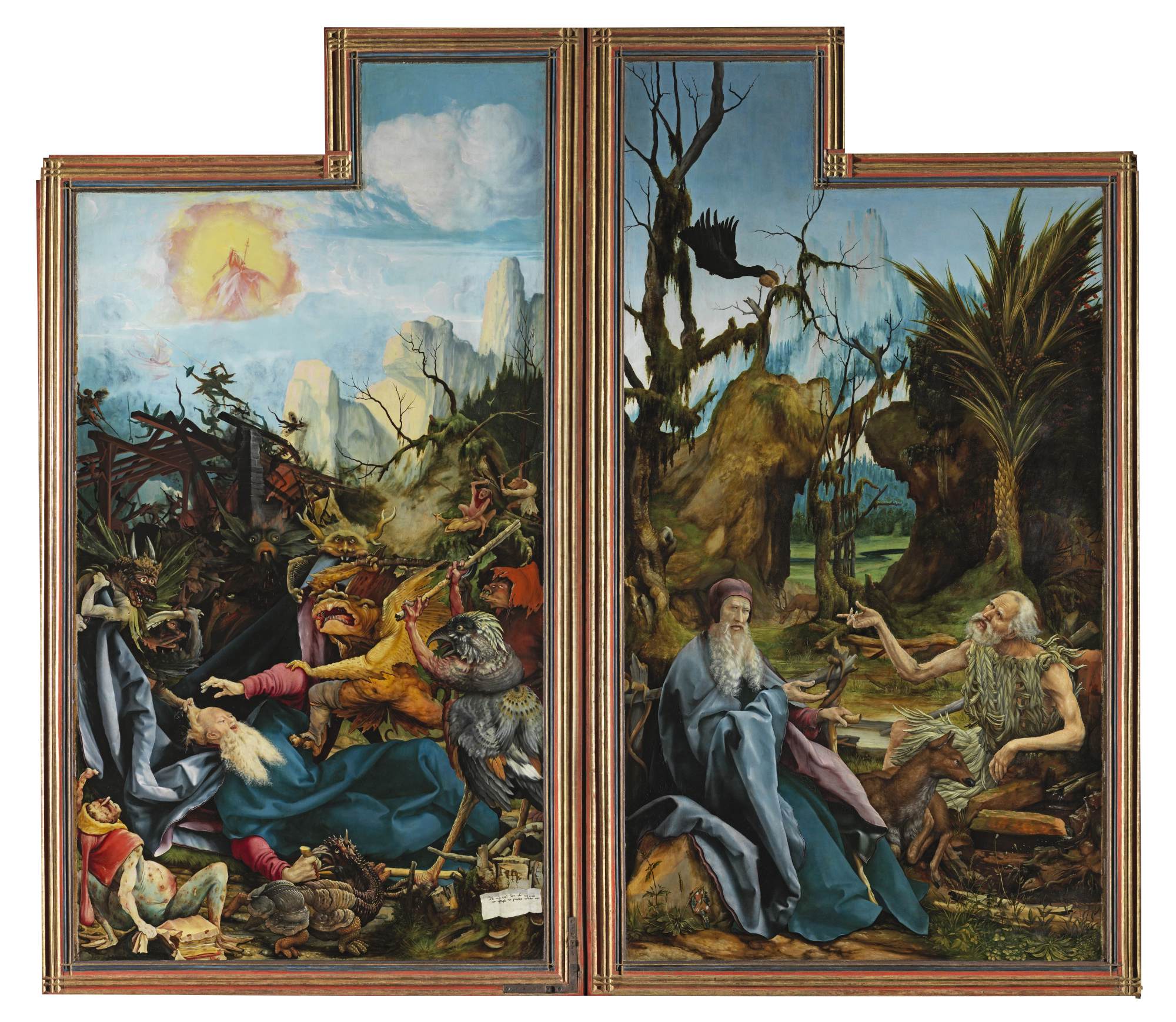 Visit of St Anthony to St Paul and Temptation of St Anthony