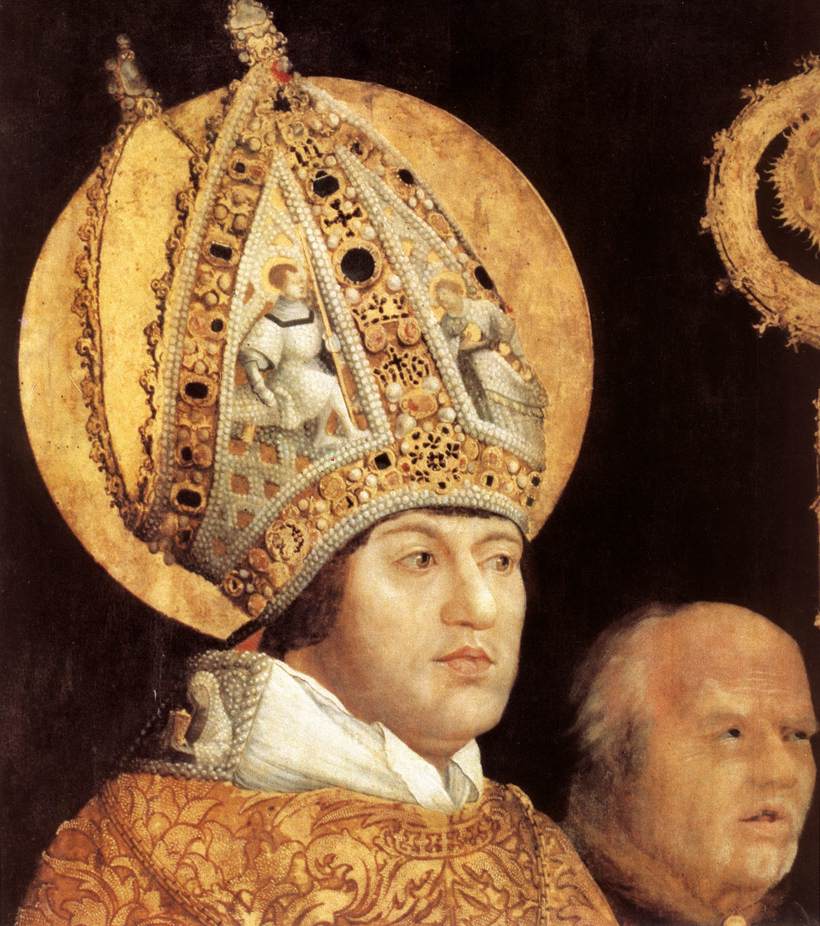 Meeting of St Erasm and St Maurice (detail)