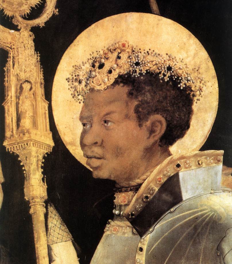 Meeting of St Erasm and St Maurice (detail)