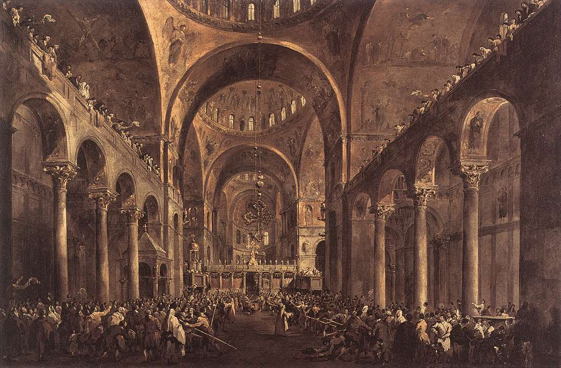 Doge Alvise IV Mocenigo Appears to the People in St Mark's Basilica in 1763