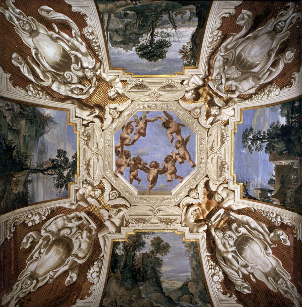 Ceiling painting (detail)