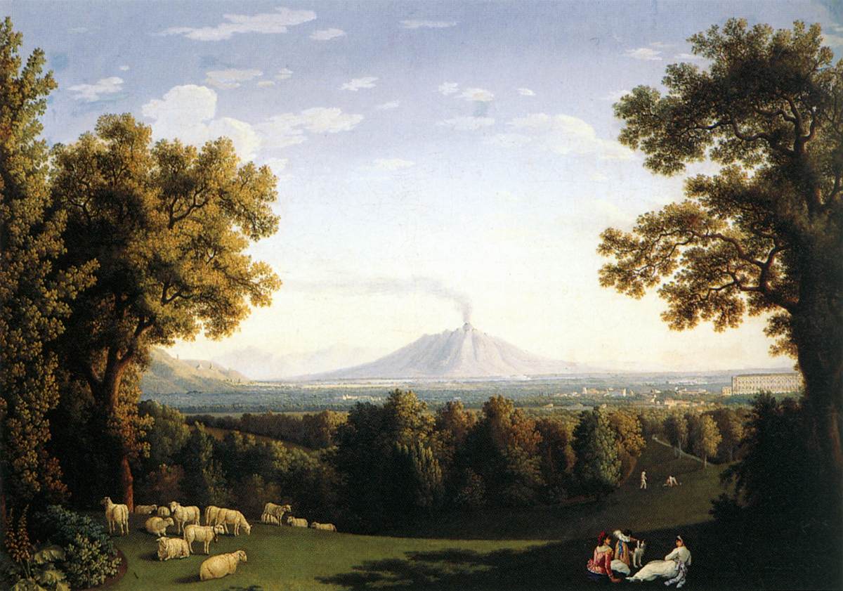 Landscape with the Palace of Caserta and Vesuvius