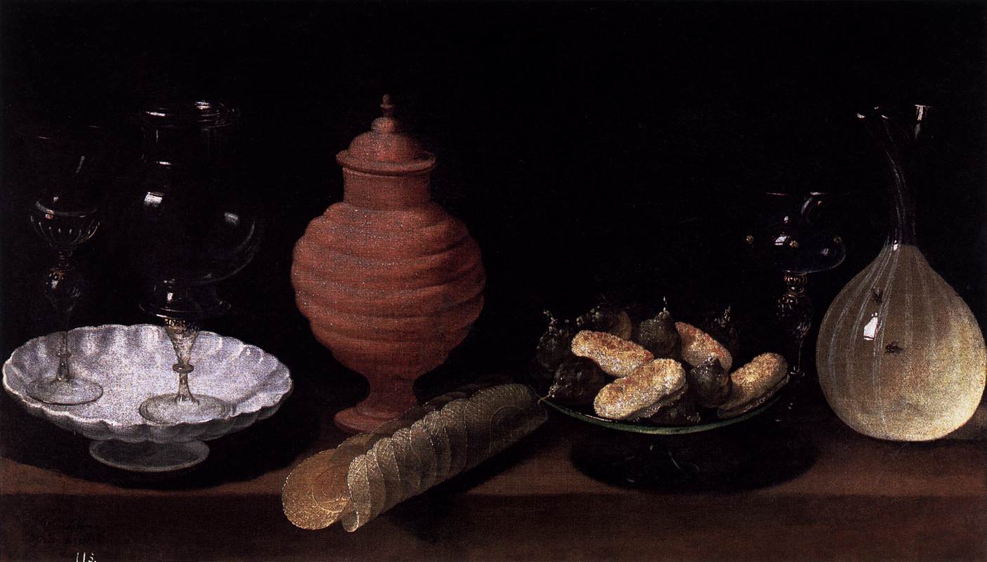 Still-Life of Glass, Pottery, and Sweets