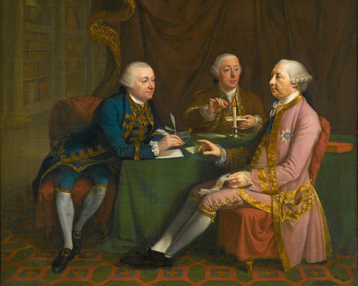 Portrait of George Montagu Dunk with his Two Secretaries