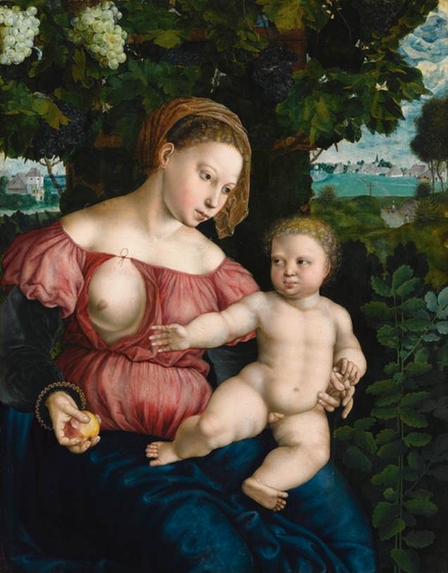 Virgin and Child beneath a Vine