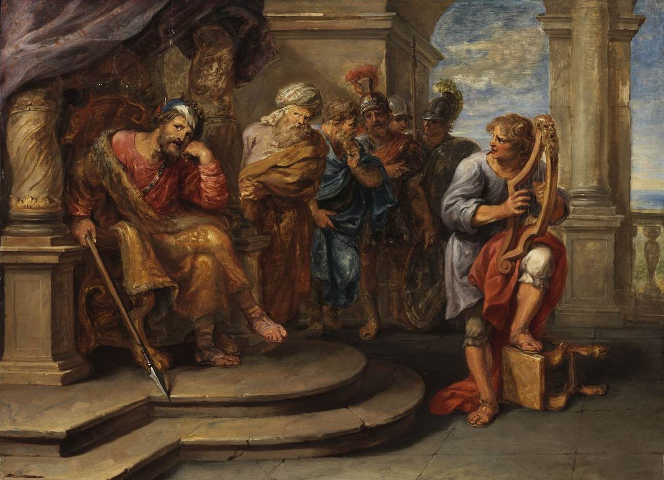 David Playing the Harp for King Saul