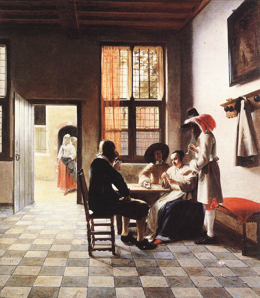 Cardplayers in a Sunlit Room